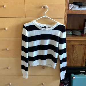 Black and white striped sweater